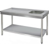 Table du chef 1600x700 avec bac d/g. centale